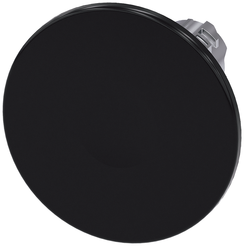 SIEMENS 3SU1050-1CD10-0AA0 Mushroom pushbutton, 22 mm, round, metal, high gloss, black, 60 mm