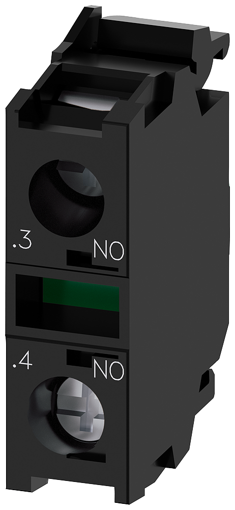 SIEMENS 3SU1400-1AA10-1LA0 Contact module with 1 contact element, 1 NO, gold-plated contacts, screw terminal