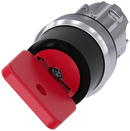 SIEMENS 3SU1050-4FC01-0AA0 Key-operated switch O.M.R, 22 mm, round, metal, high gloss, red, key removal O