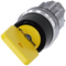 SIEMENS 3SU1050-4JC01-0AA0 Key-operated switch O.M.R, 22 mm, round, metal, high gloss, yellow, key removal O