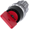 SIEMENS 3SU1050-4FF11-0AA0 Key-operated switch O.M.R, 22 mm, round, metal, high gloss, red, key removal O+I