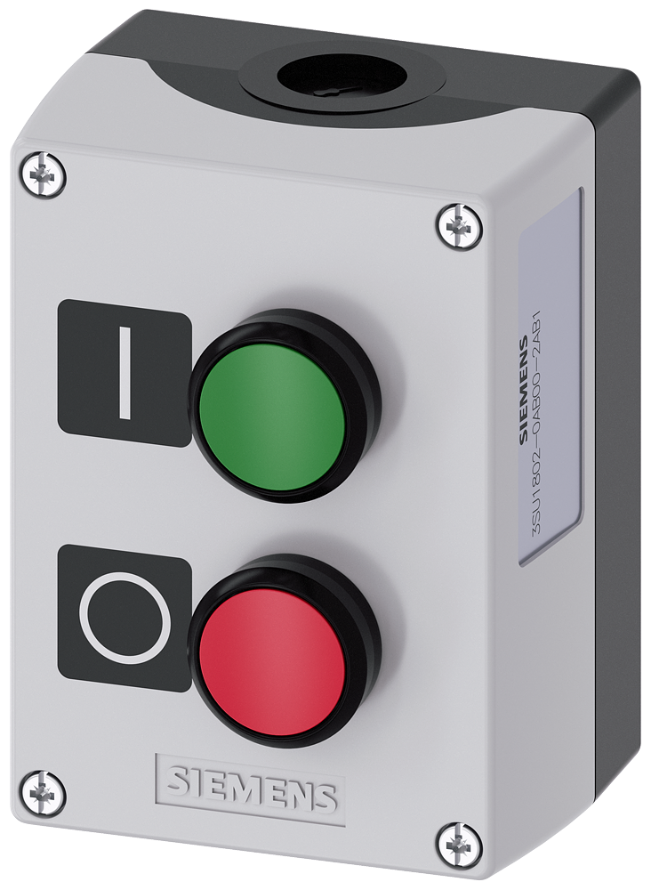 SIEMENS 3SU1802-0AB00-2AB1 Enclosure for command devices, 22 mm, round, plastic