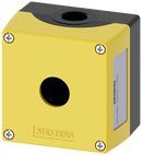 SIEMENS 3SU1851-0AA00-0AA2 Enclosure for command devices, 22 mm, round, metal, yellow, 1 command point