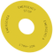 Siemens 3SU1900-0BC31-0NB0 Backing plate round, for EMERGENCY STOP mushroom-type actuator, yellow, self-adhesive, outer diameter 75 mm, inside diameter 23 mm, with inscription: NOT-HALT, EMERGENCY STOP, EMERGENZA, EMERGENCIA 4 languages: DE,EN,IT,SP