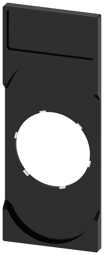 SIEMENS 3SU1900-0AK10-0AA0 Label holder, twin pushbutton, flat, black, for labeling plate 12.5x 27 mm