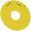 SIEMENS 3SU1900-0BC31-0AT0 Backing plate round, for emergency stop mushroom pushbutton, yellow, external diameter 75 mm