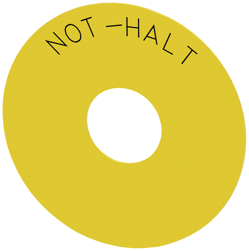 SIEMENS 3SU1900-0BC31-0AT0 Backing plate round, for emergency stop mushroom pushbutton, yellow, external diameter 75 mm