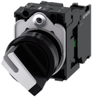 SIEMENS 3SU1100-2BF60-1BA0 Toggle switch, illuminable, 22 mm, round, plastic, black, white, 1 NO