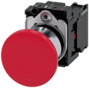 SIEMENS 3SU1150-1BA20-1CA0 Mushroom pushbutton, 22 mm, round, metal, high gloss, red, 1 NC