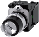 SIEMENS 3SU1150-4BF11-1BA0 Key-operated switch RONIS, 22 mm, round, metal, high gloss, key removal O+I