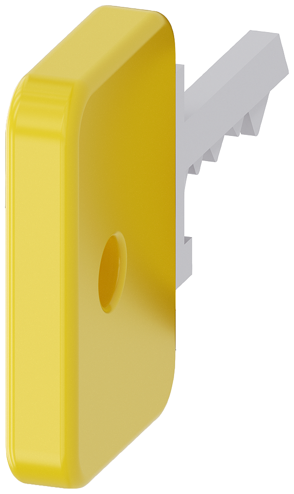SIEMENS 3SU1950-0FM30-0AA0 Key for O.M.R. key-operated switch, yellow