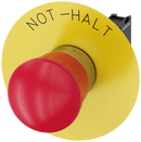 SIEMENS 3SU1150-1HB20-1CH0 Emergency stop mushroom pushbutton, 22 mm, round, metal, high gloss, red, 1 NC
