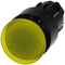 SIEMENS 3SU1001-1AA30-0AA0 Mushroom pushbutton, illuminated, 22 mm, round, plastic, yellow, 30 mm