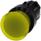 SIEMENS 3SU1001-1AD30-0AA0 Mushroom pushbutton, illuminated, 22 mm, round, plastic, yellow, 30 mm