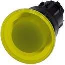 SIEMENS 3SU1001-1BD30-0AA0 Mushroom pushbutton, illuminated, 22 mm, round, plastic, yellow, 40 mm