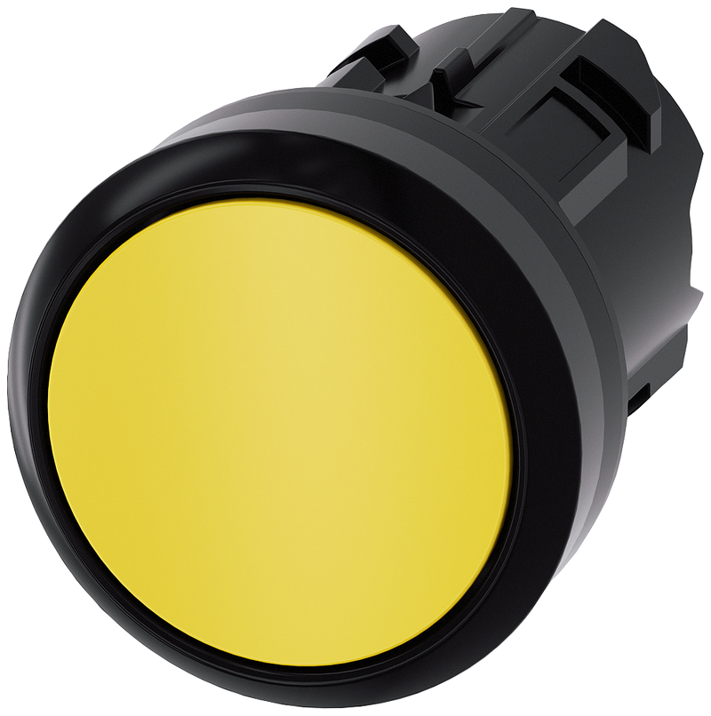 SIEMENS 3SU1000-0AA30-0AA0 Pushbutton, 22 mm, round, plastic, yellow, button