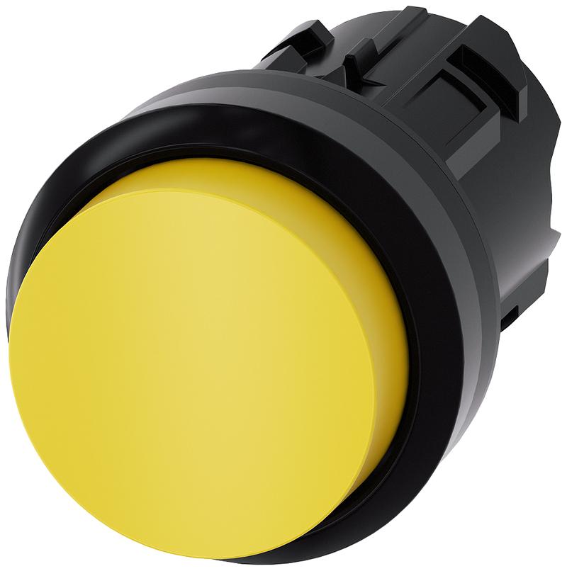 SIEMENS 3SU1000-0BB30-0AA0 Pushbutton, 22 mm, round, plastic, yellow, button