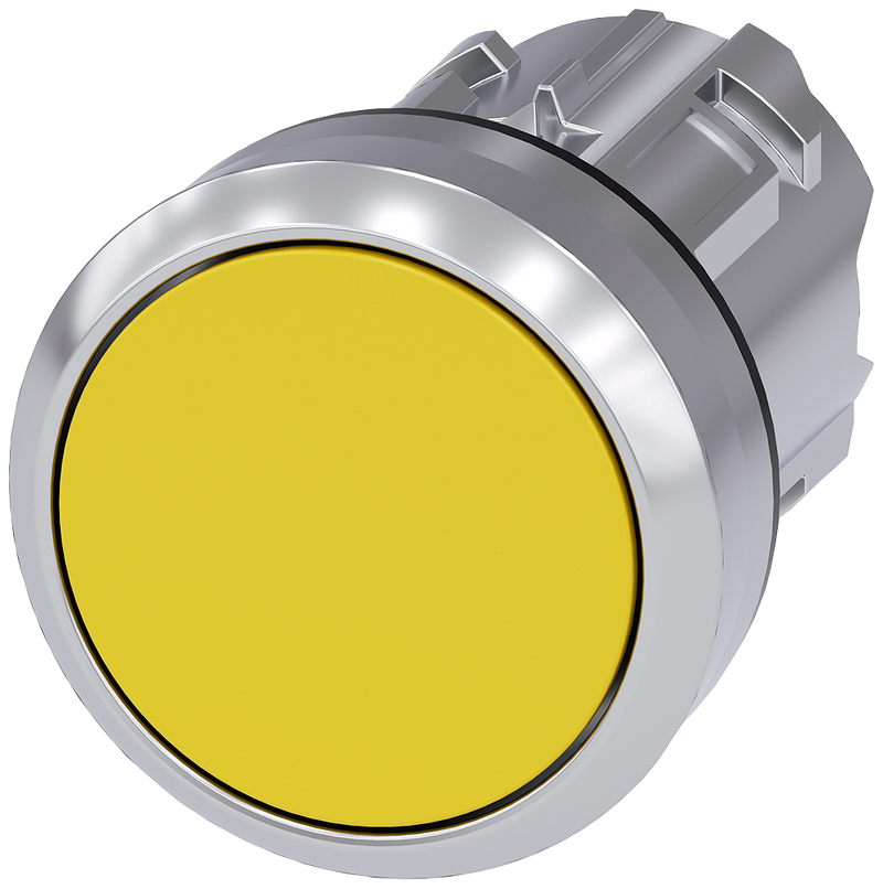 SIEMENS 3SU1050-0AB30-0AA0 Pushbutton, 22 mm, round, metal, high gloss, yellow, button