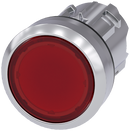 SIEMENS 3SU1051-0AA20-0AA0 Pushbutton, illuminated, 22 mm, round, metal, high gloss, red, button