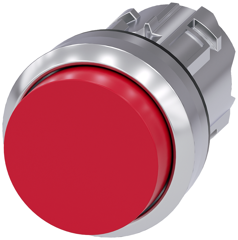 SIEMENS 3SU1050-0BB20-0AA0 Pushbutton, 22 mm, round, metal, high gloss, red, button