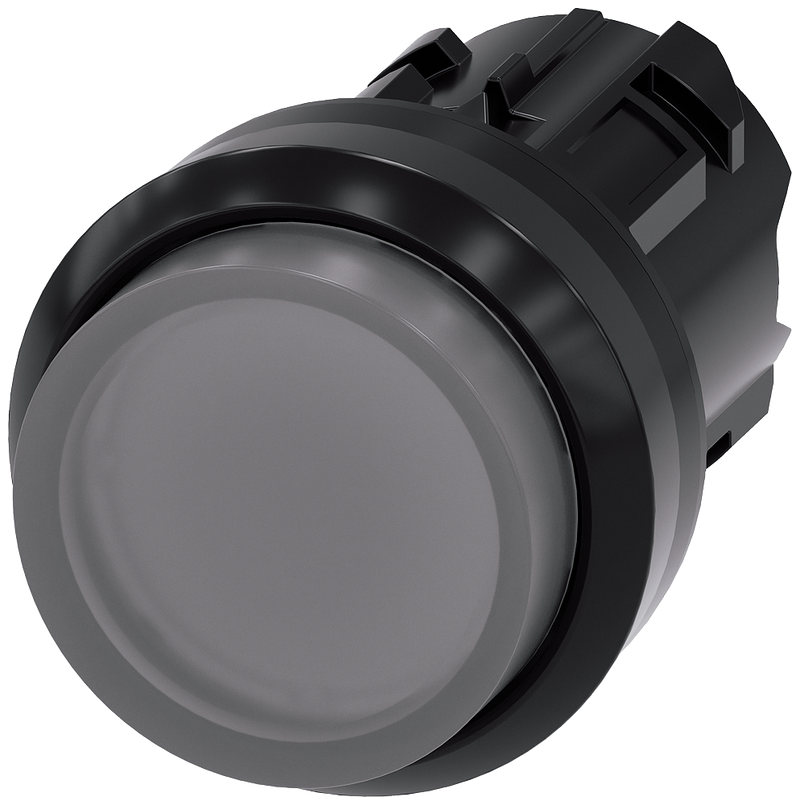 SIEMENS 3SU1001-0BB70-0AA0 Pushbutton, illuminated, 22 mm, round, plastic, clear, button