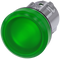 SIEMENS 3SU1051-6AA40-0AA0 Indicator light, 22 mm, round, metal, high gloss, green, lens, smooth