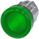 Siemens 3SU1051-6AA40-0AA0 Indicator lights, 22 mm, round, metal, shiny, green, lens, smooth