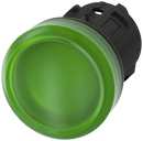 SIEMENS 3SU1001-6AA40-0AA0 Indicator light, 22 mm, round, plastic, green, lens, smooth