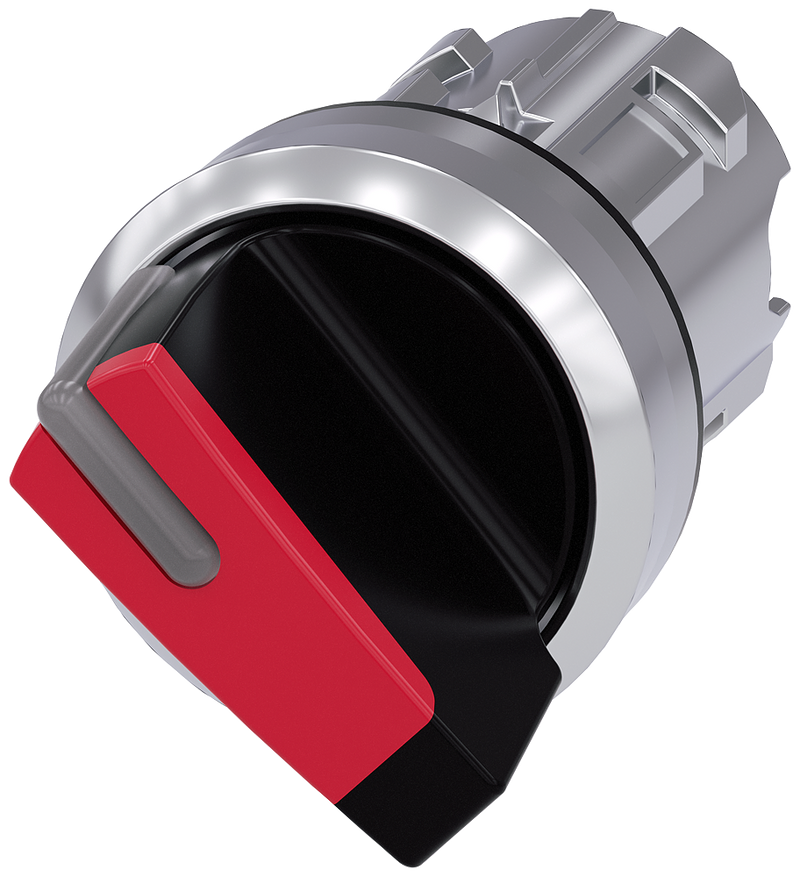 SIEMENS 3SU1052-2BC20-0AA0 Toggle switch, illuminable, 22 mm, round, metal, high gloss, red