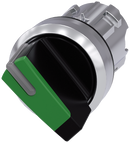 SIEMENS 3SU1052-2BF40-0AA0 Toggle switch, illuminable, 22 mm, round, metal, high gloss, green