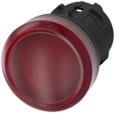 SIEMENS 3SU1001-6AA20-0AA0 Indicator light, 22 mm, round, plastic, red, lens, smooth
