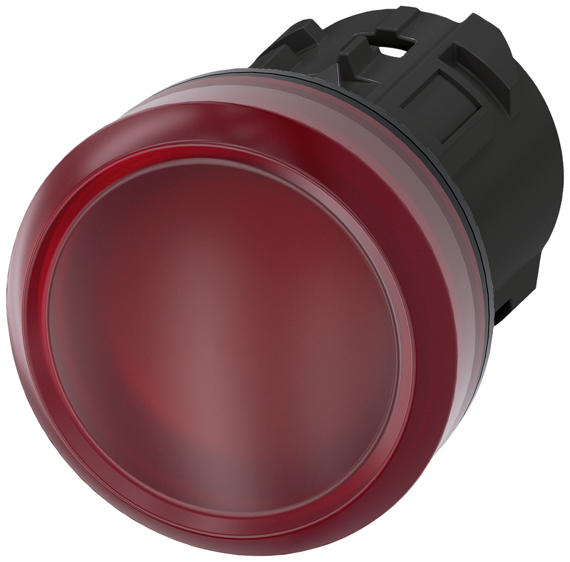 SIEMENS 3SU1001-6AA20-0AA0 Indicator light, 22 mm, round, plastic, red, lens, smooth