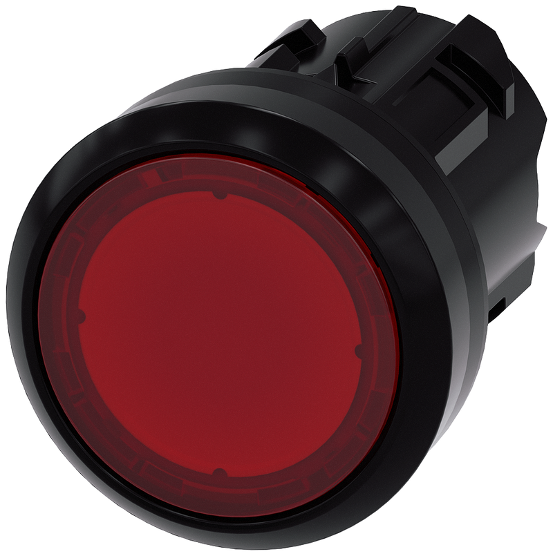 SIEMENS 3SU1001-0AD20-0AA0 Pushbutton, illuminated, as indicator light, 22 mm, round, plastic, red