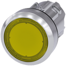 SIEMENS 3SU1051-0AA30-0AA0 Pushbutton, illuminated, 22 mm, round, metal, high gloss, yellow, button