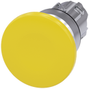 Siemens 3SU1050-1BD30-0AA0 Mushroom pushbutton, 22 mm, round, metal, shiny, yellow, 40 mm, momentary contact type