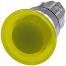 SIEMENS 3SU1051-1BD30-0AA0 Mushroom pushbutton, illuminated, 22 mm, round, metal, high gloss, yellow, 40 mm