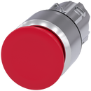 SIEMENS 3SU1050-1AA20-0AA0 Mushroom pushbutton, 22 mm, round, metal, high gloss, red, 30 mm