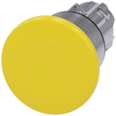 SIEMENS 3SU1050-1BA30-0AA0 Mushroom pushbutton, 22 mm, round, metal, high gloss, yellow