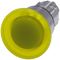 SIEMENS 3SU1051-1BA30-0AA0 Mushroom pushbutton, illuminated, 22 mm, round, metal, high gloss, yellow, 40 mm