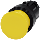 Siemens 3SU1000-1AD30-0AA0 Mushroom pushbutton, 22 mm, round, plastic, yellow, 30 mm, momentary contact type