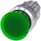 SIEMENS 3SU1051-1AD40-0AA0 Mushroom pushbutton, illuminated, 22 mm, round, metal, high gloss, green, 30 mm