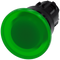 SIEMENS 3SU1001-1BD40-0AA0 Mushroom pushbutton, illuminated, 22 mm, round, plastic, green, 40 mm