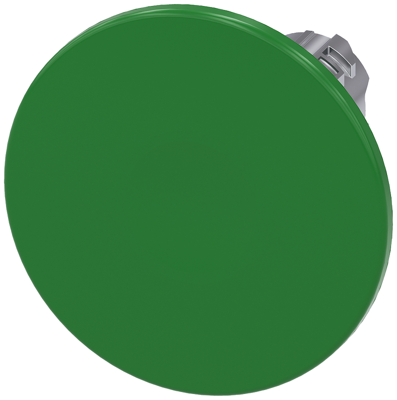 SIEMENS 3SU1050-1CD40-0AA0 Mushroom pushbutton, 22 mm, round, metal, high gloss, green, 60 mm
