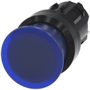 SIEMENS 3SU1001-1AD50-0AA0 Mushroom pushbutton, illuminated, 22 mm, round, plastic, blue, 30 mm