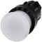 SIEMENS 3SU1001-1AD60-0AA0 Mushroom pushbutton, illuminated, 22 mm, round, plastic, white, 30 mm