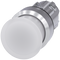 SIEMENS 3SU1051-1AD60-0AA0 Mushroom pushbutton, illuminated, 22 mm, round, metal, high gloss, white, 30 mm