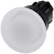 SIEMENS 3SU1001-1BD60-0AA0 Mushroom pushbutton, illuminated, 22 mm, round, plastic, white, 40 mm