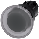 SIEMENS 3SU1001-1BD70-0AA0 Mushroom pushbutton, illuminated, 22 mm, round, plastic, clear, 40 mm
