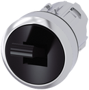 SIEMENS 3SU1050-3EA10-0AA0 Toggle switch, 22 mm, round, metal, high gloss, black, 2 switch positions O+I
