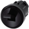 SIEMENS 3SU1000-3EC10-0AA0 Toggle switch, 22 mm, round, plastic, black, 2 switch positions O&lt;I